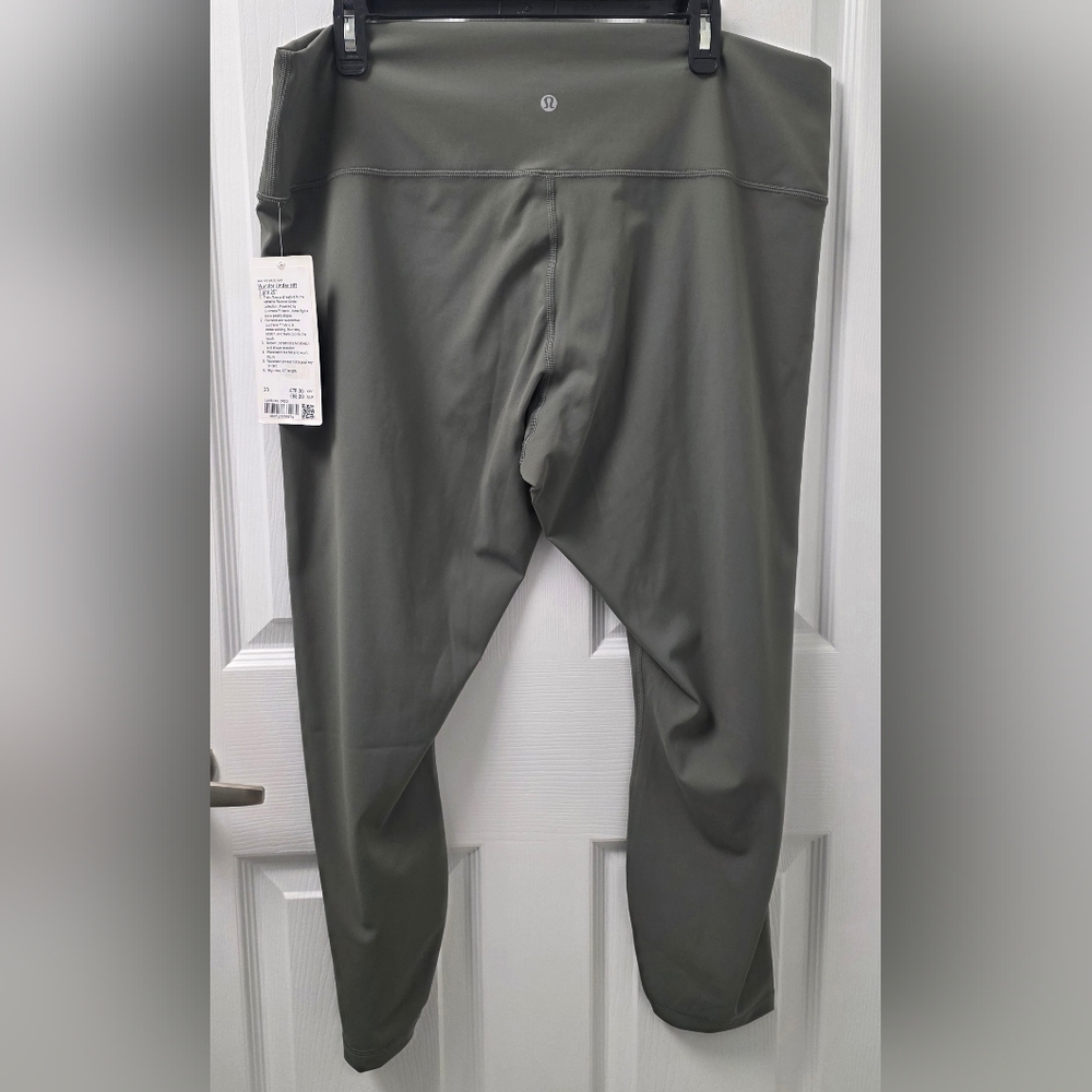 Lululemon Wunder Under HR Tight 25” Size 20 Color Grey Sage Athleisure New NWT